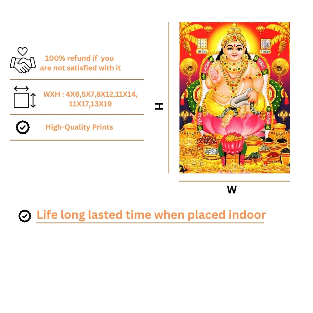 Lord Kubera Swamy Wall Art - Kubera Swamy Hindu God Photo Frame