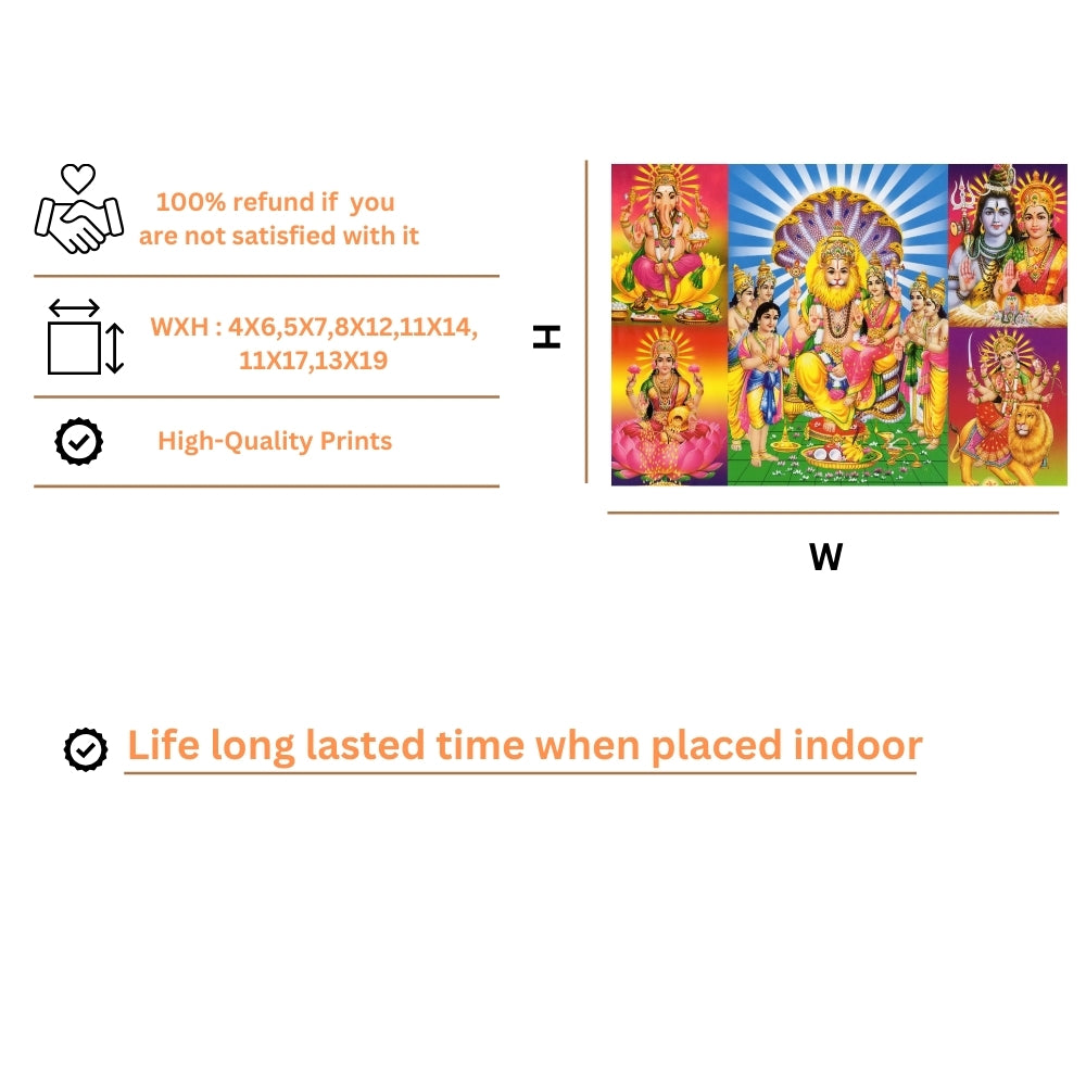 Lord Laxminarsimha swamy wall art- God NARASIMHA SWAMY PHOTO FRAME