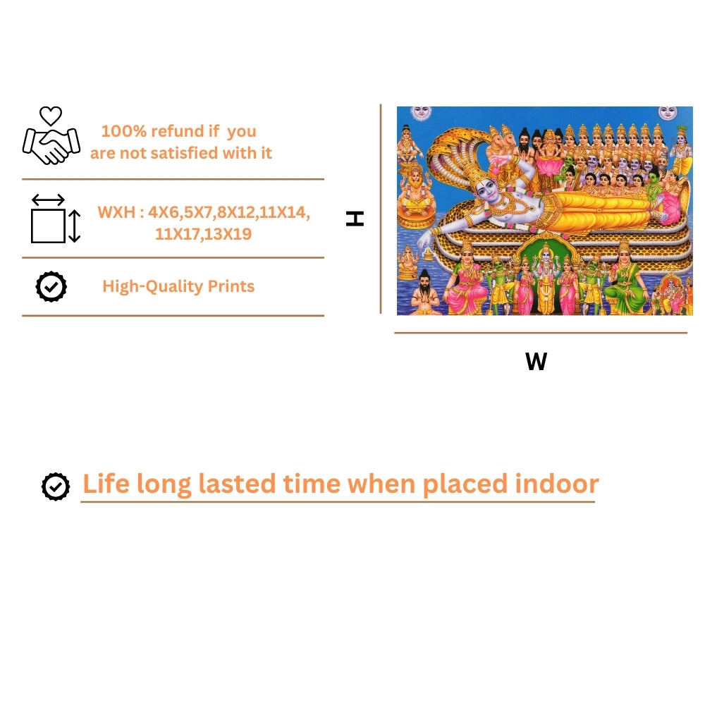 Lord Vishnu wall art- God Vishnu photo frame