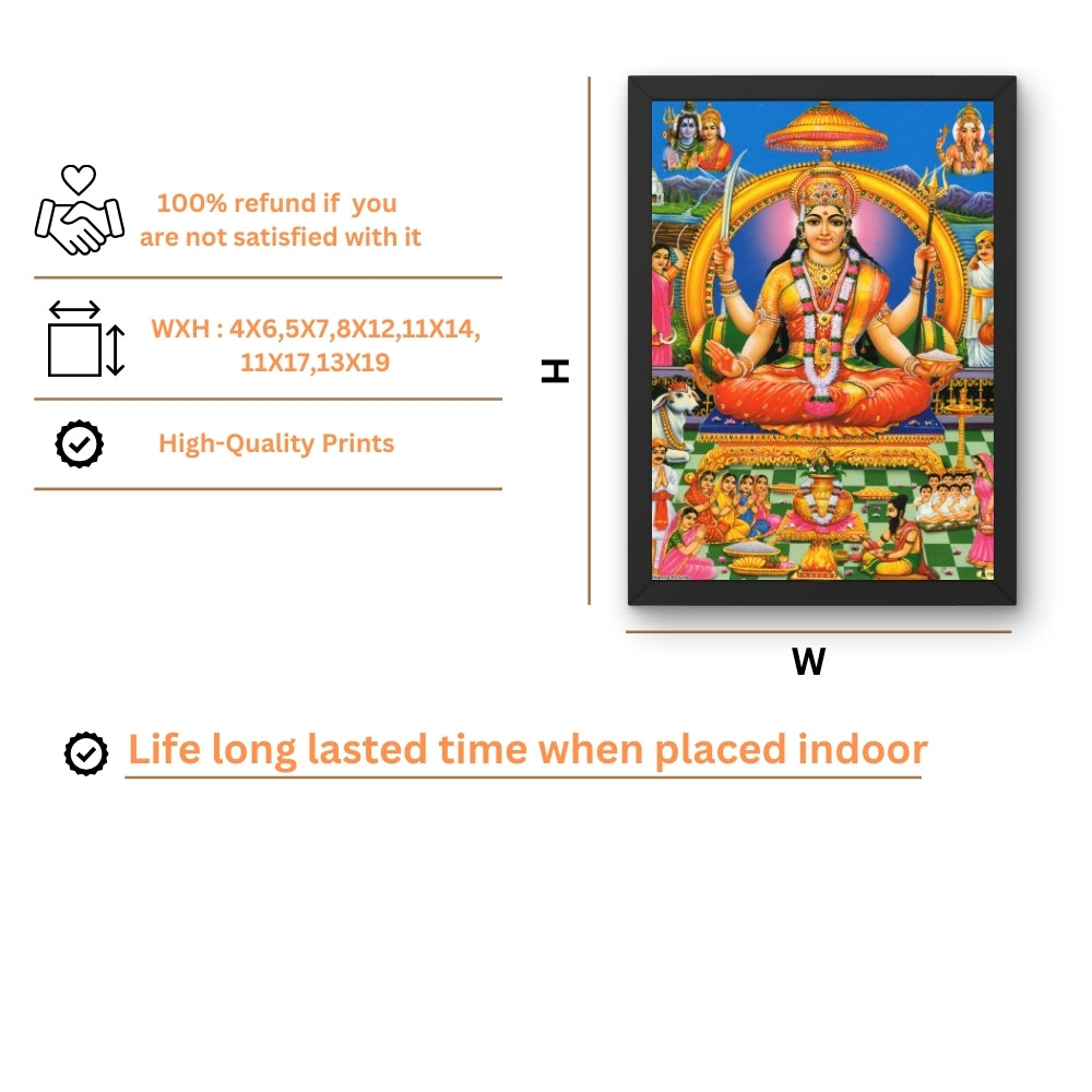 Maa santhoshi wall art- Santhoshi matha photo frame