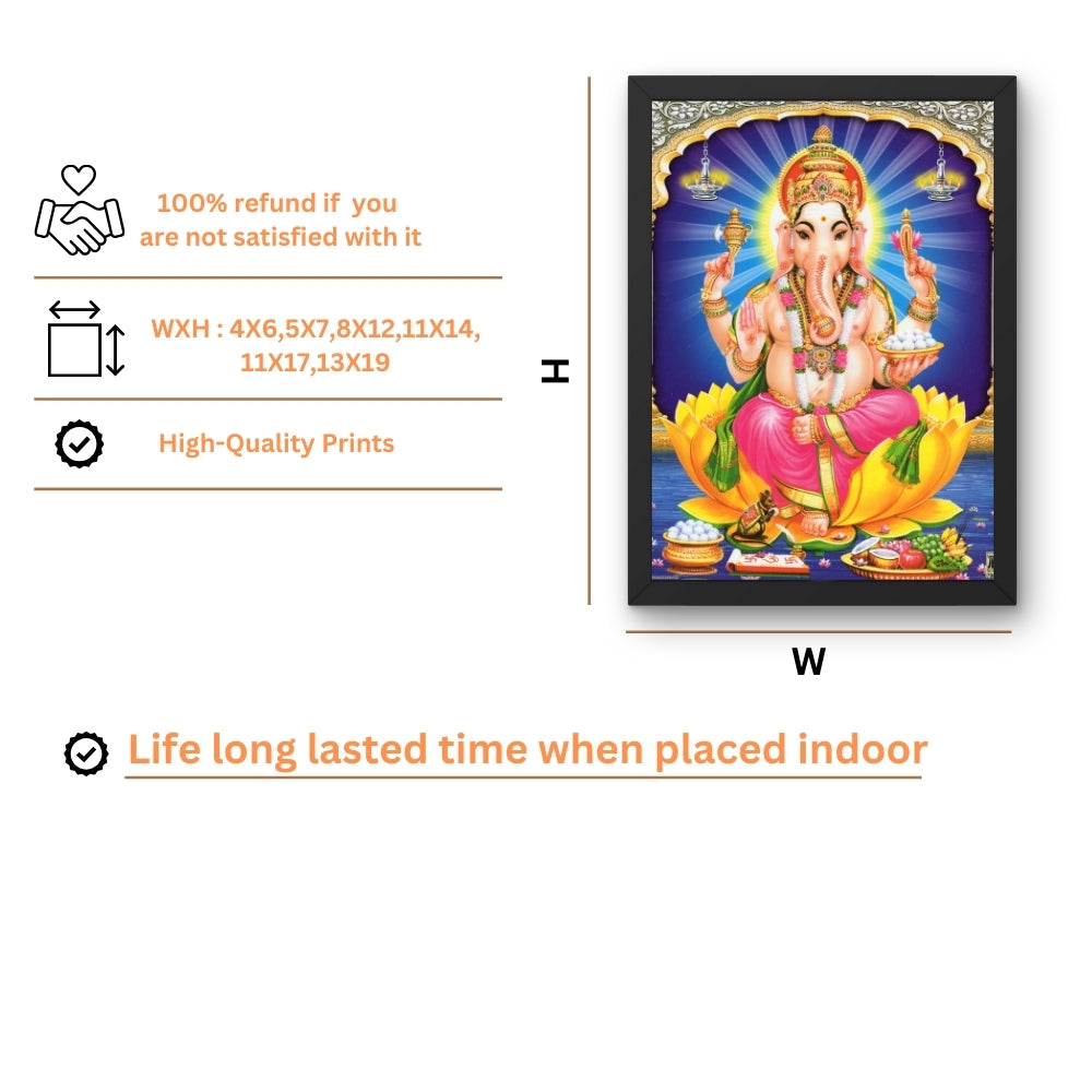 Lord Ganpathi wall art- Vinayaka hindu god photo frame