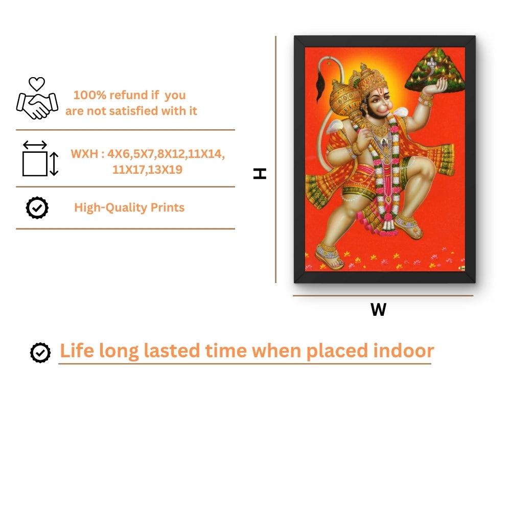 Lord Anajaneya wall art- God hanuman photo frame