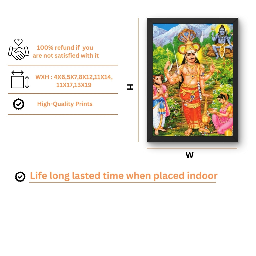 Lord Veerabadra swamy wall art-God Veerabadra swamy photo frame