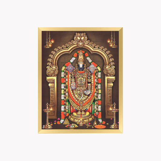 Lord Venkateswara Wall Art – Sri Venkateswara Swamy Tirupati Balaji Hindu God Photo Frame