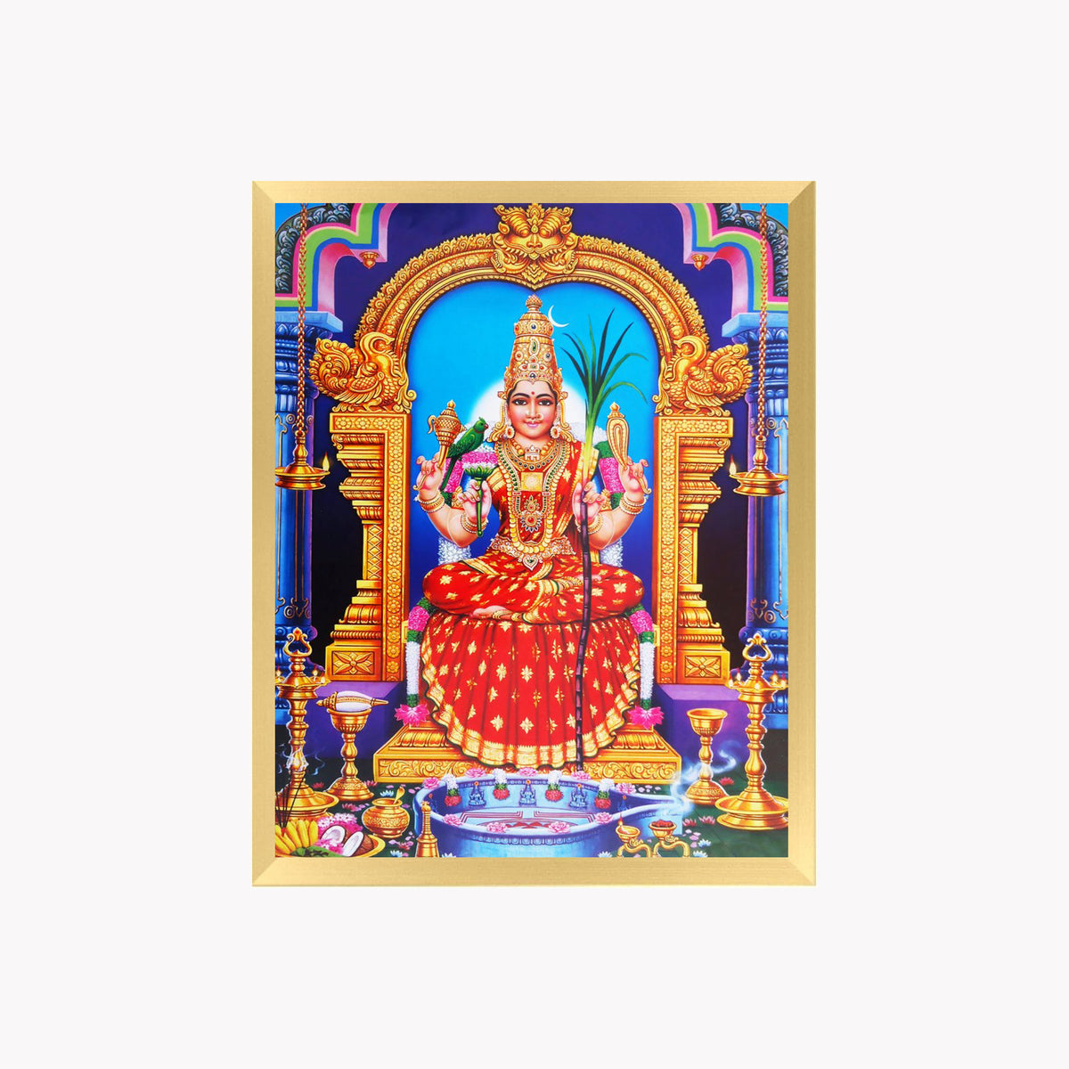 Goddess Mariamman Wall Art – Sri Mariamman Hindu Goddess Photo Frame