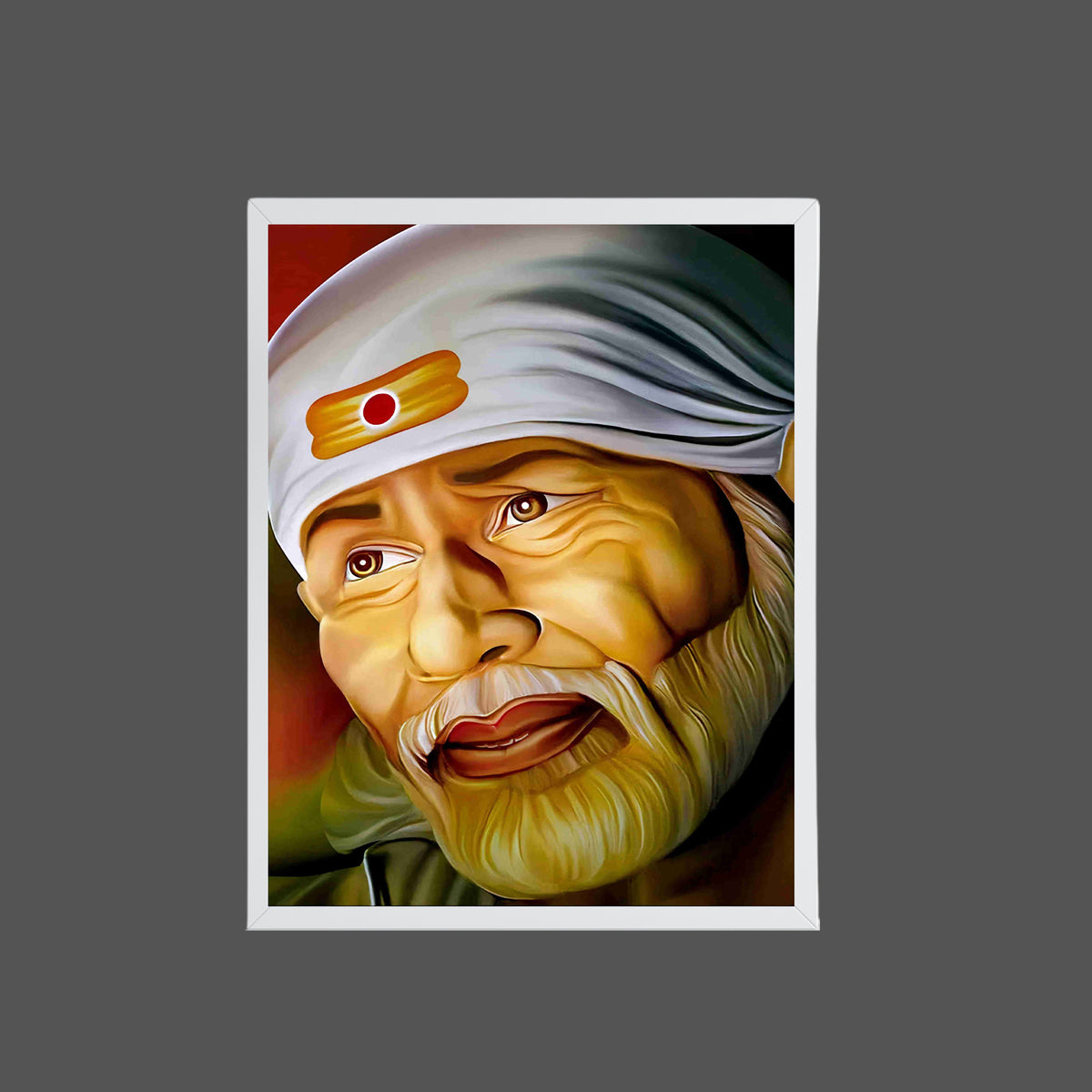 Shirdi Sai Baba Wall Art – Sai Baba Hindu Spiritual God Photo Frame