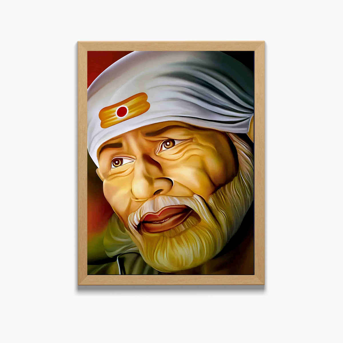 Shirdi Sai Baba Wall Art – Sai Baba Hindu Spiritual God Photo Frame