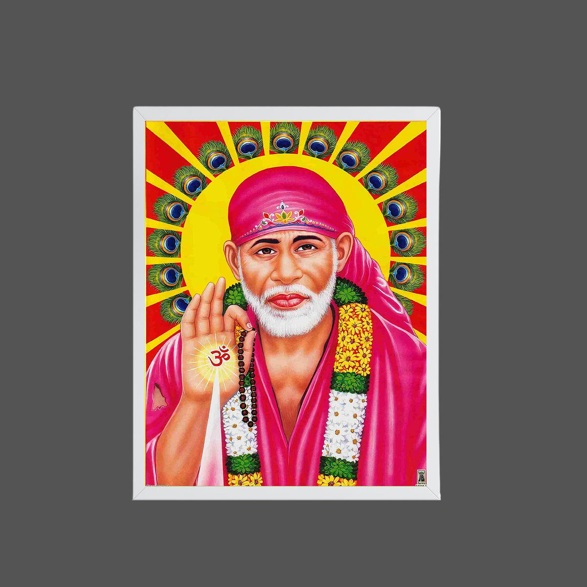 Shirdi Sai Baba Wall Art – Sai Baba Hindu Spiritual God Photo Frame