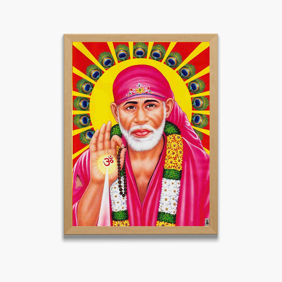 Shirdi Sai Baba Wall Art – Sai Baba Hindu Spiritual God Photo Frame