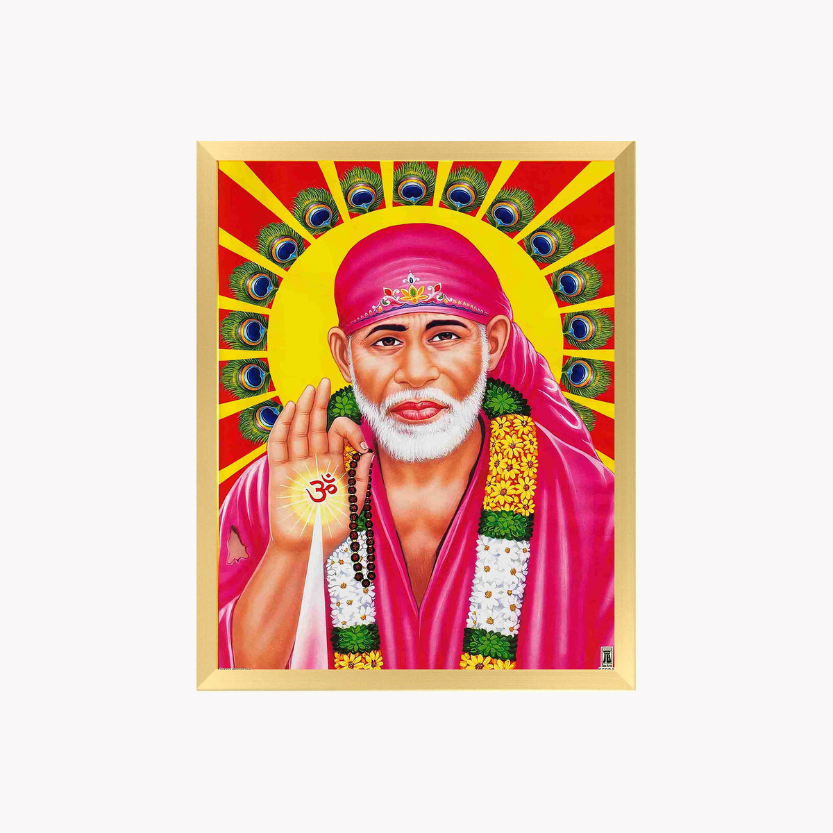 Shirdi Sai Baba Wall Art – Sai Baba Hindu Spiritual God Photo Frame
