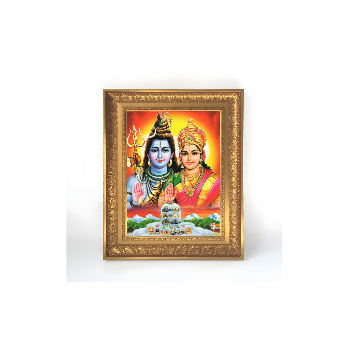 Premium Shiva Parvati Wall Art – Lord Shiva & Goddess Parvati Hindu God Photo Frame