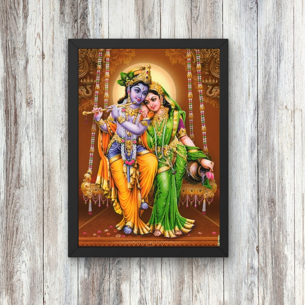 Lord Radhakrishna wall art- Radhakrishna photo frame