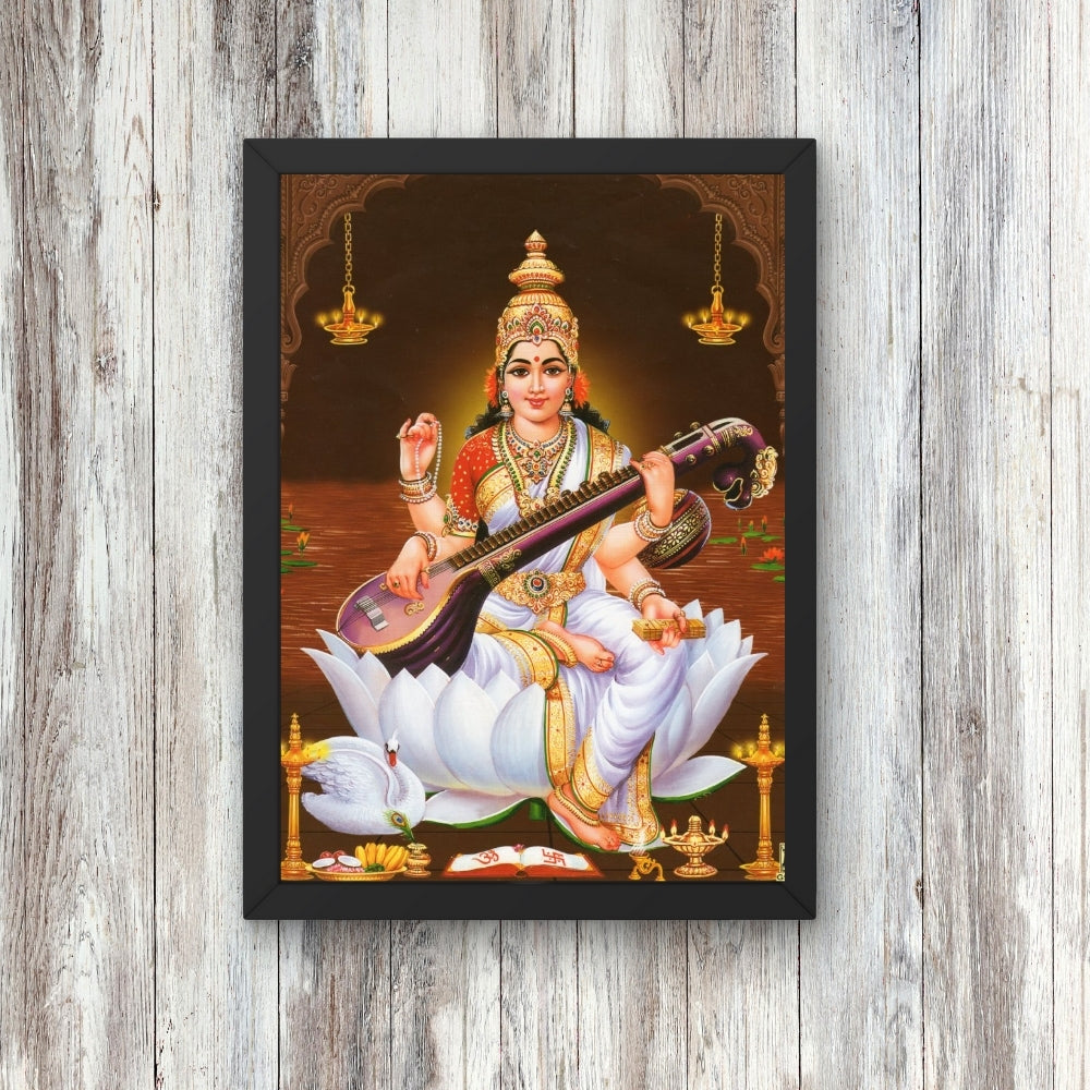 Lord Saraswathi wall art- God Sarswathi photo frame