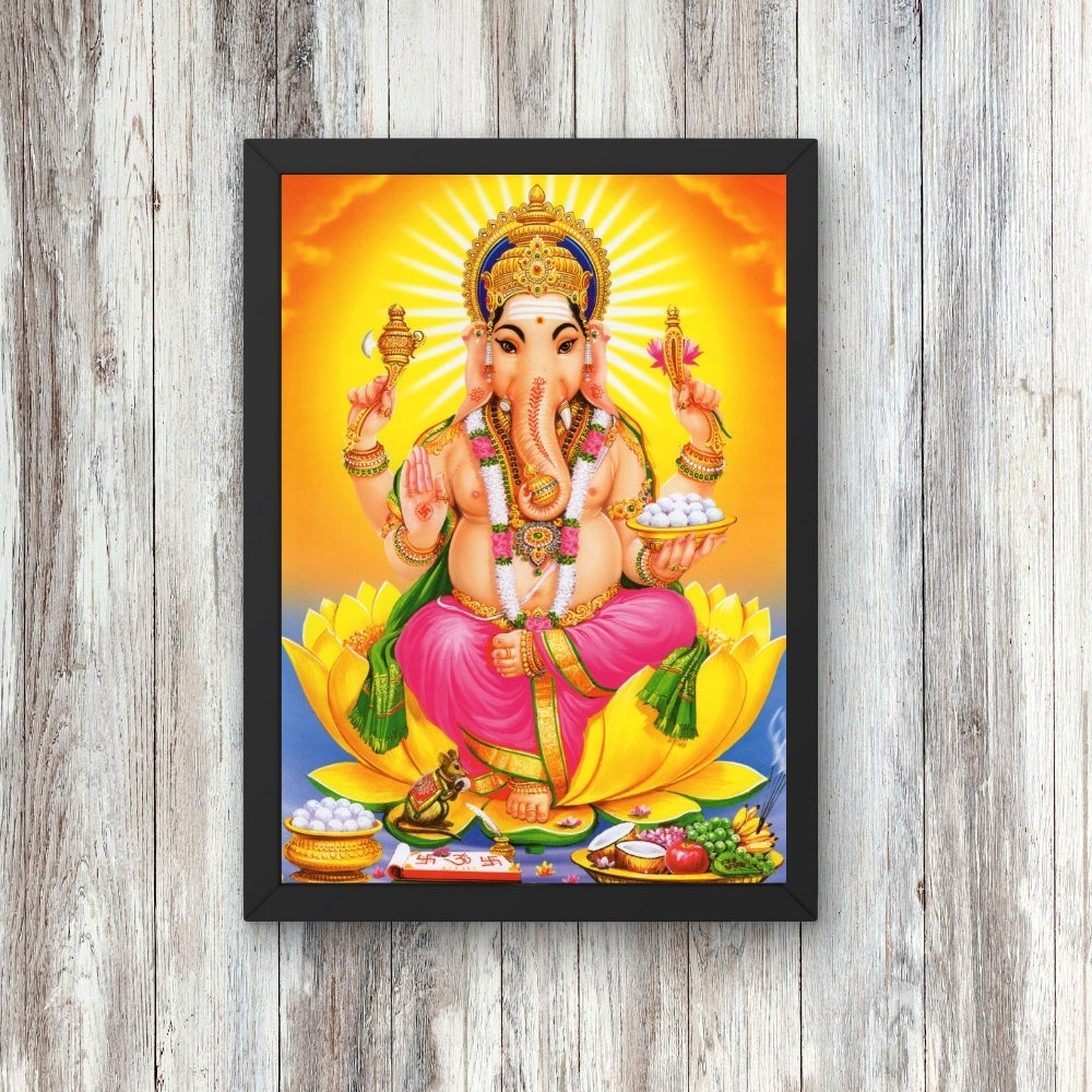 Lord Ganesh Wall Art - Ganesh Hindu God Photo Frame