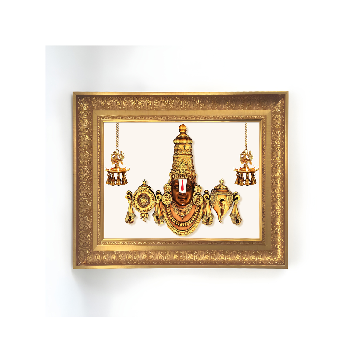 Premium Lord Venkateswara Wall Art – Tirupati Balaji Sri Venkateswara Swamy Hindu God Photo Frame