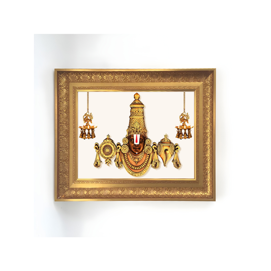 Premium Lord Venkateswara Wall Art – Tirupati Balaji Sri Venkateswara Swamy Hindu God Photo Frame