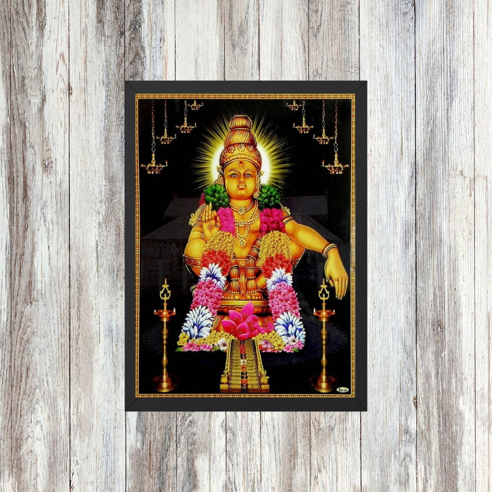 Lord Ayyappa Wall Art – Ayyappa  Hindu God Photo Frame