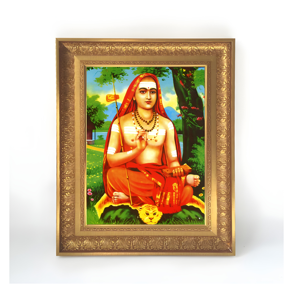 Premium Adi Shankaracharya Wall Art – Jagadguru Adi Shankaracharya Hindu Spiritual Photo Frame