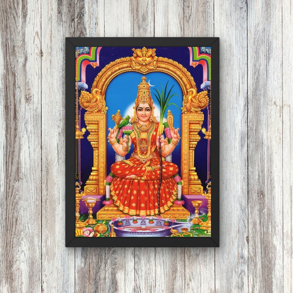 Goddess Mariamman Wall Art – Sri Mariamman Hindu Goddess Photo Frame
