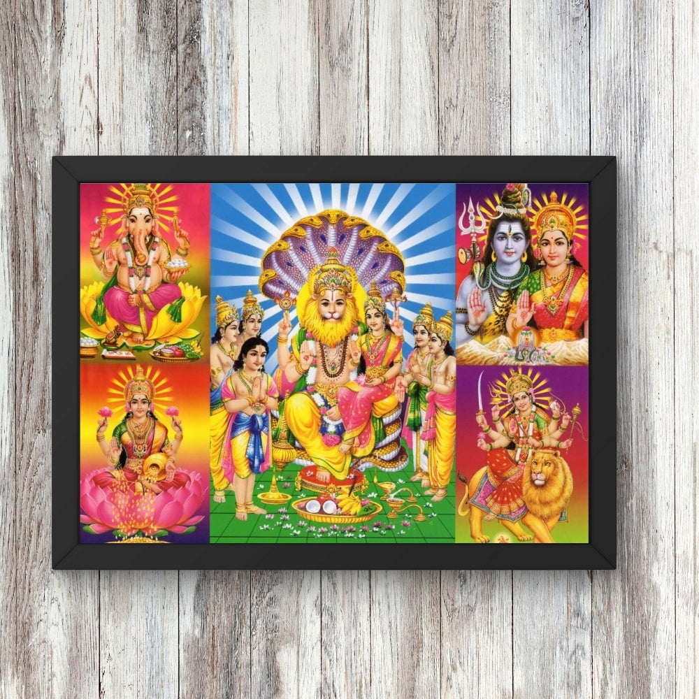 Lord Laxminarsimha swamy wall art- God NARASIMHA SWAMY PHOTO FRAME