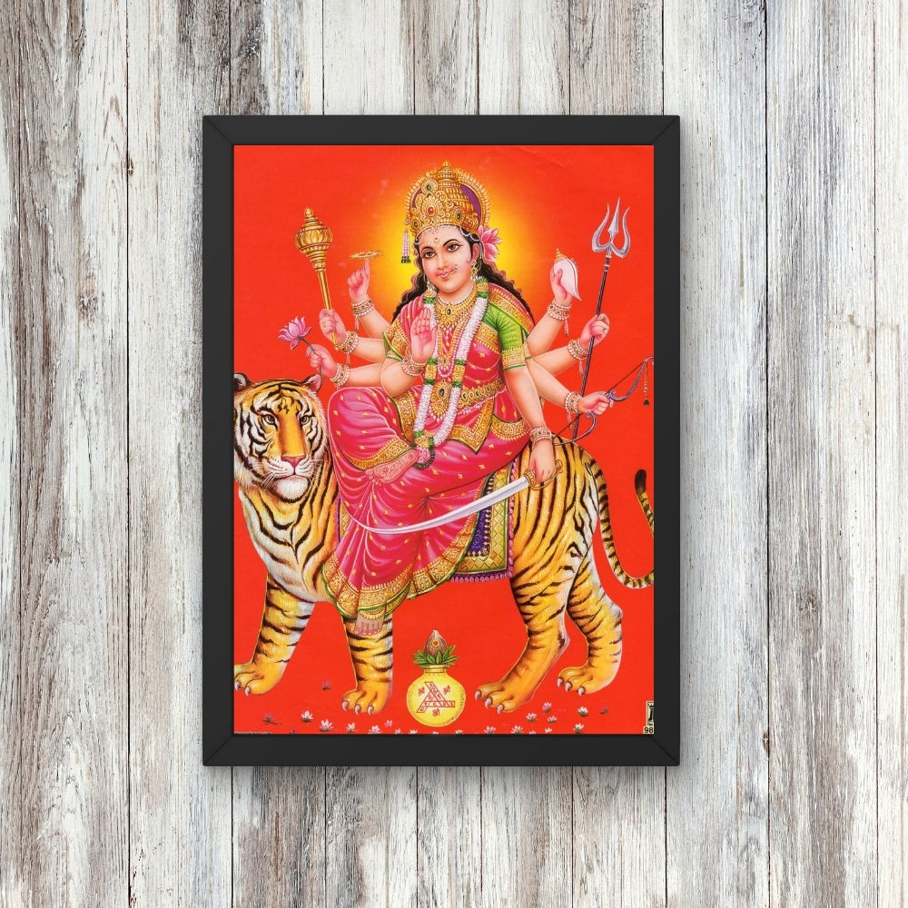Lord Durga wall art-Goddess Durga photo frame