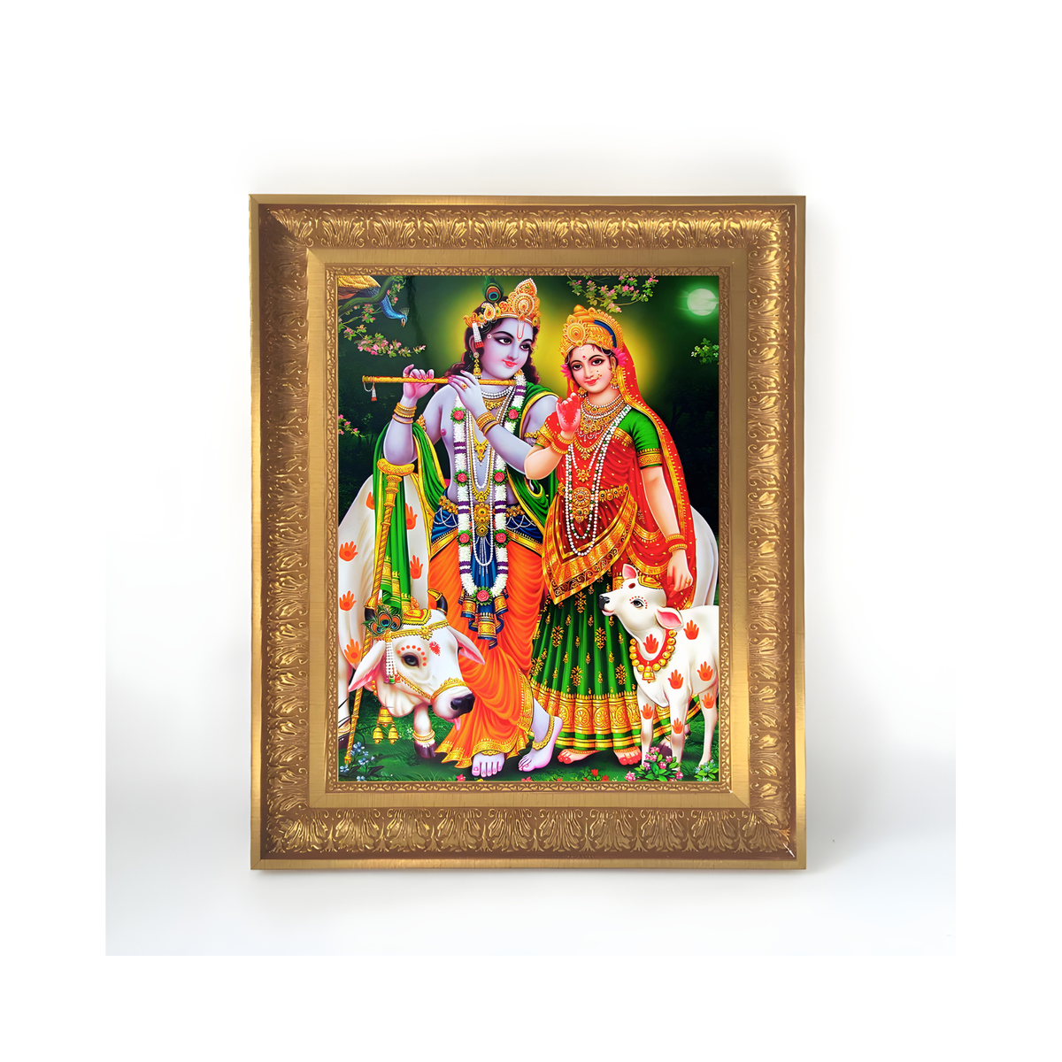 Premium Radha Krishna Wall Art – Divine Radha Krishna Photo Frame | Hindu God Spiritual Home Décor