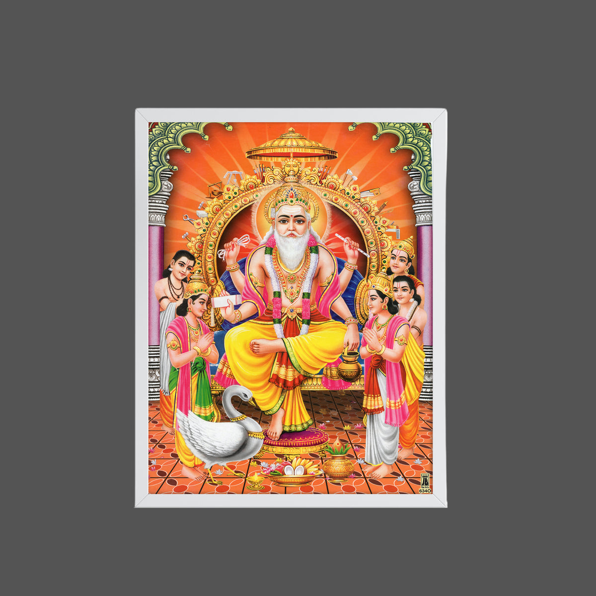 Lord vishwakarma wall art- God vishwakarma photo frame