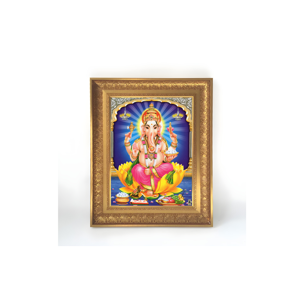 Premium Lord Ganesha Wall Art – Sri Ganesh Hindu God Photo Frame