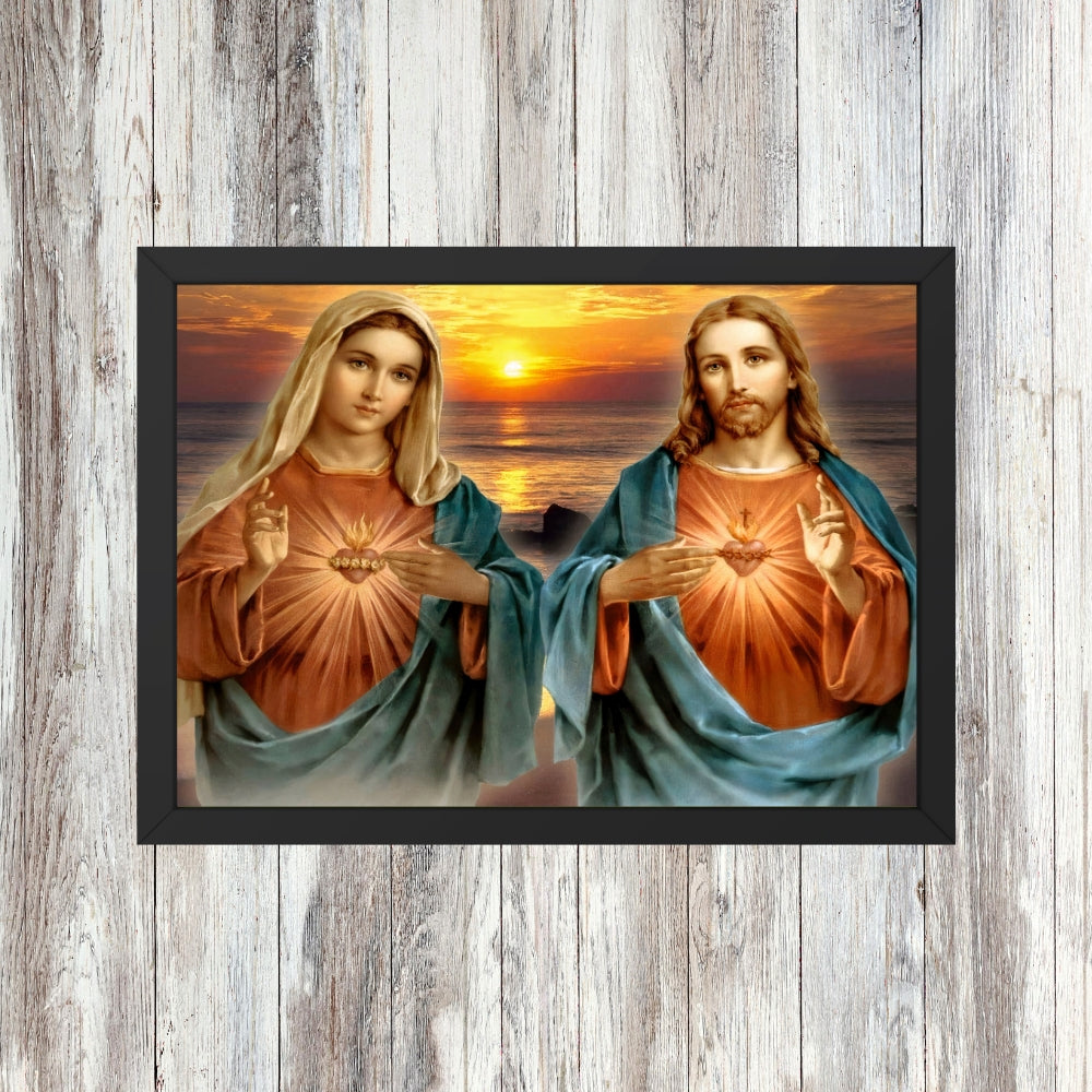 Jesus Christ And  Mary Wall Art - Jesus Christ And  Mary Photo Frame