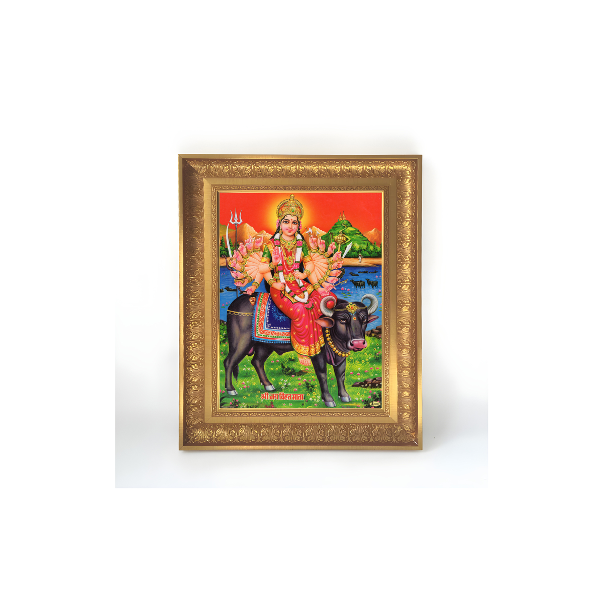 Premium Jaya Vighna Mata Wall Art – Goddess Jaya Vighna Mata Hindu Devotional Photo Frame