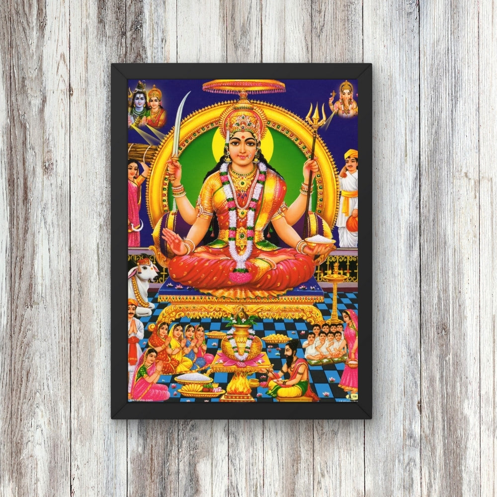 Goddess Santhoshi matha wall art- Maa santhoshi photo frame
