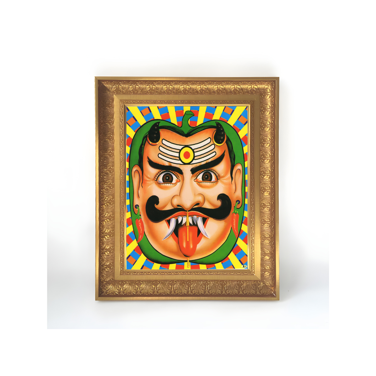 Premium Drishti Bomma Wall Art – Nazar Battu Evil Eye Protection Traditional Decorative Photo Frame