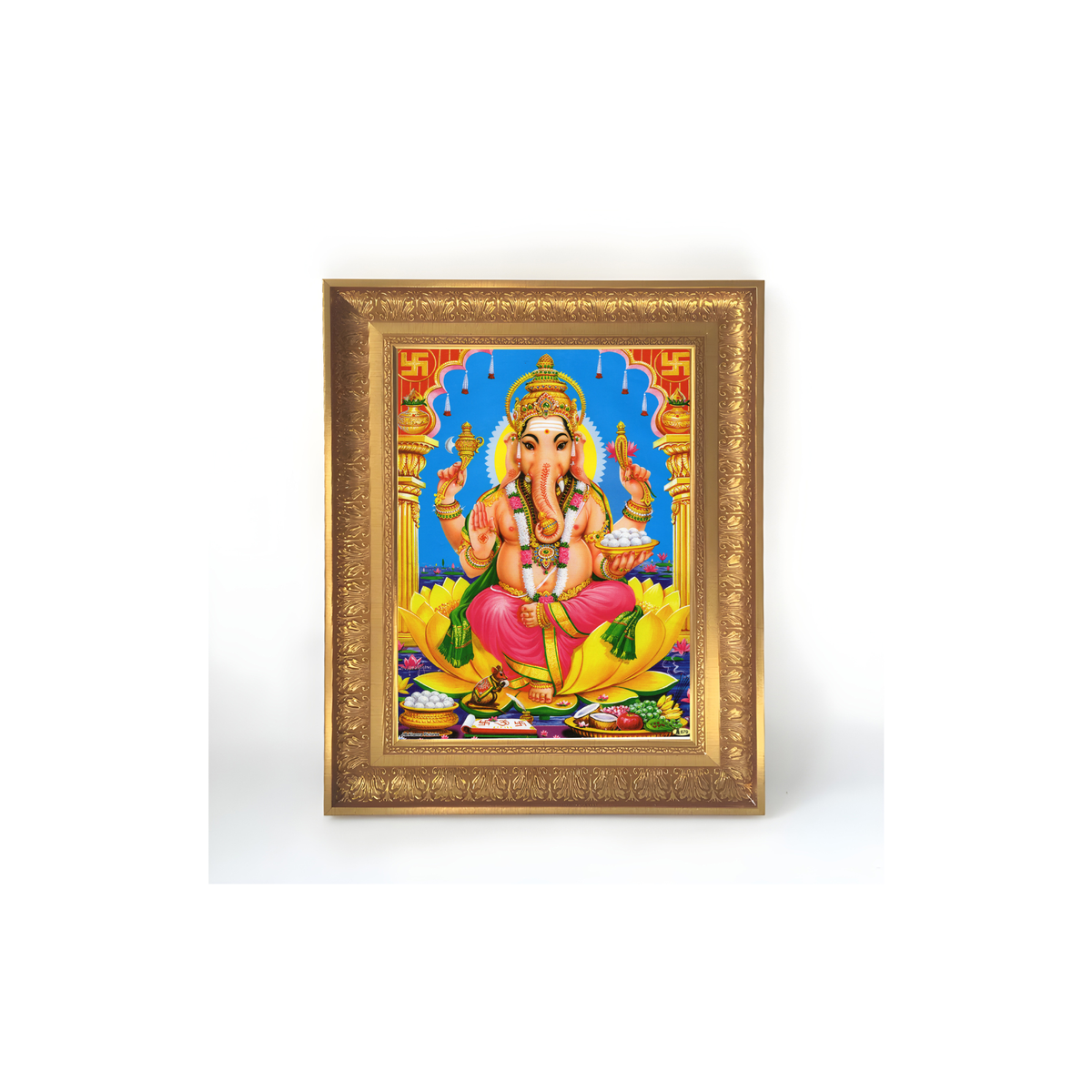 Premium Lord Ganesha Wall Art – Ganpati Bappa Hindu God Photo Frame