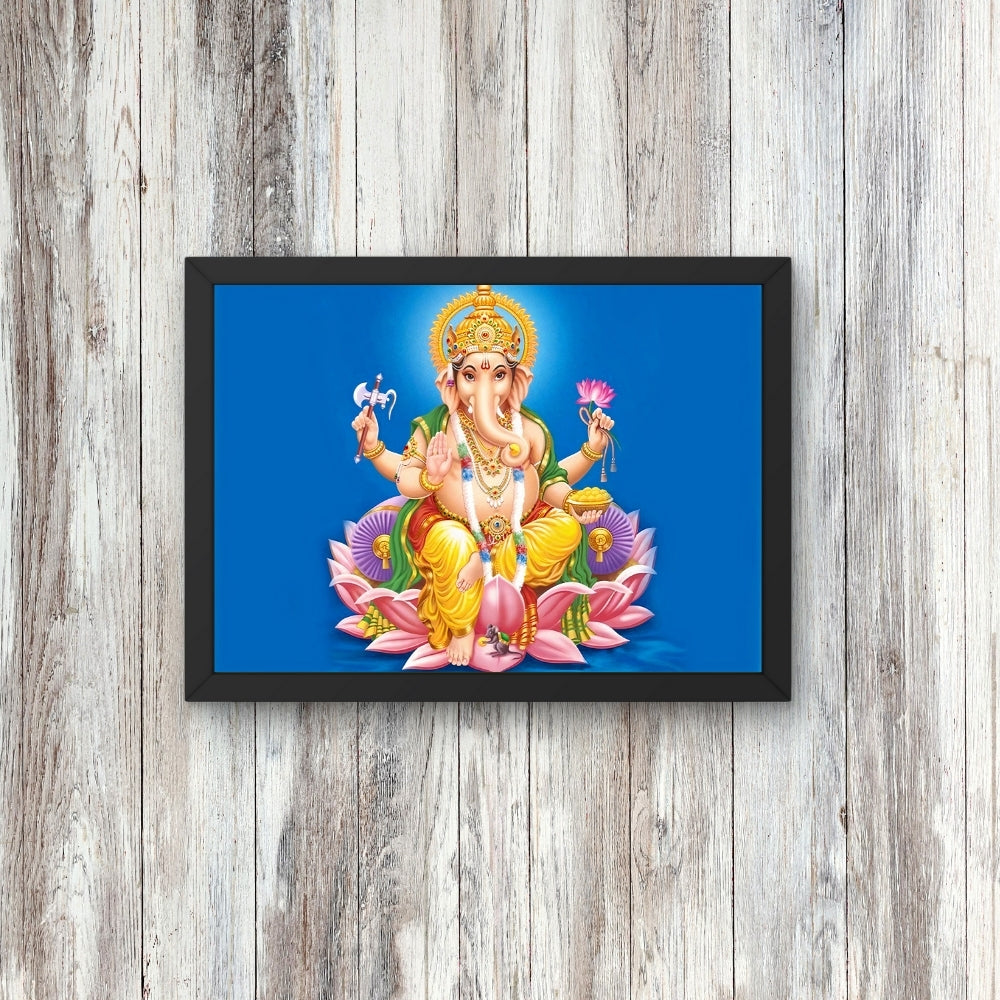 Lord Ganesh Wall Art - Lord Ganesh Hindu God Photo Frame