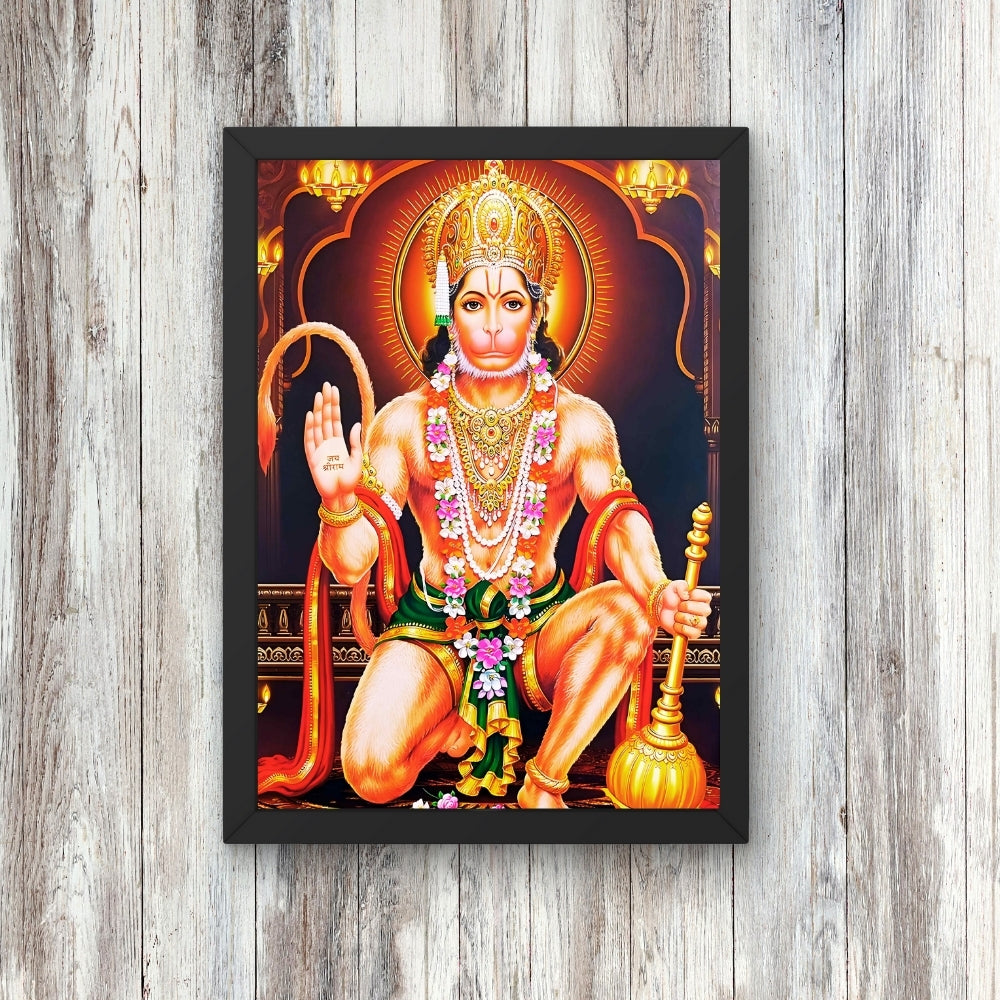 Lord Hanuman Wall Art - Hanuman Hindu God Photo Frame