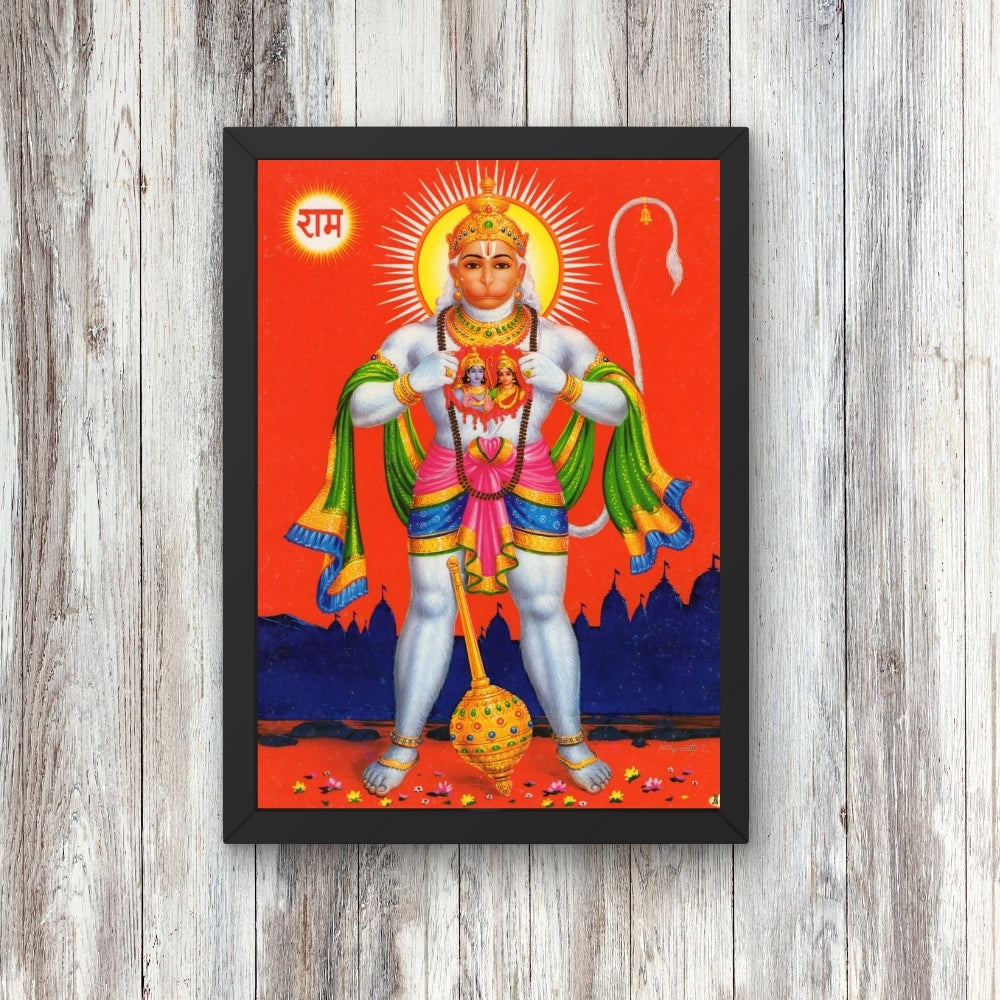 Lord Hanuman wall art- Hanuman photo frame