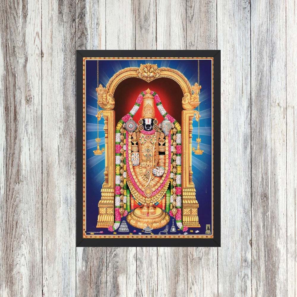 Lord Thirupathi Balaji Wall Art – Lord Venkateshwara Swamy Hindu God Photo Frame