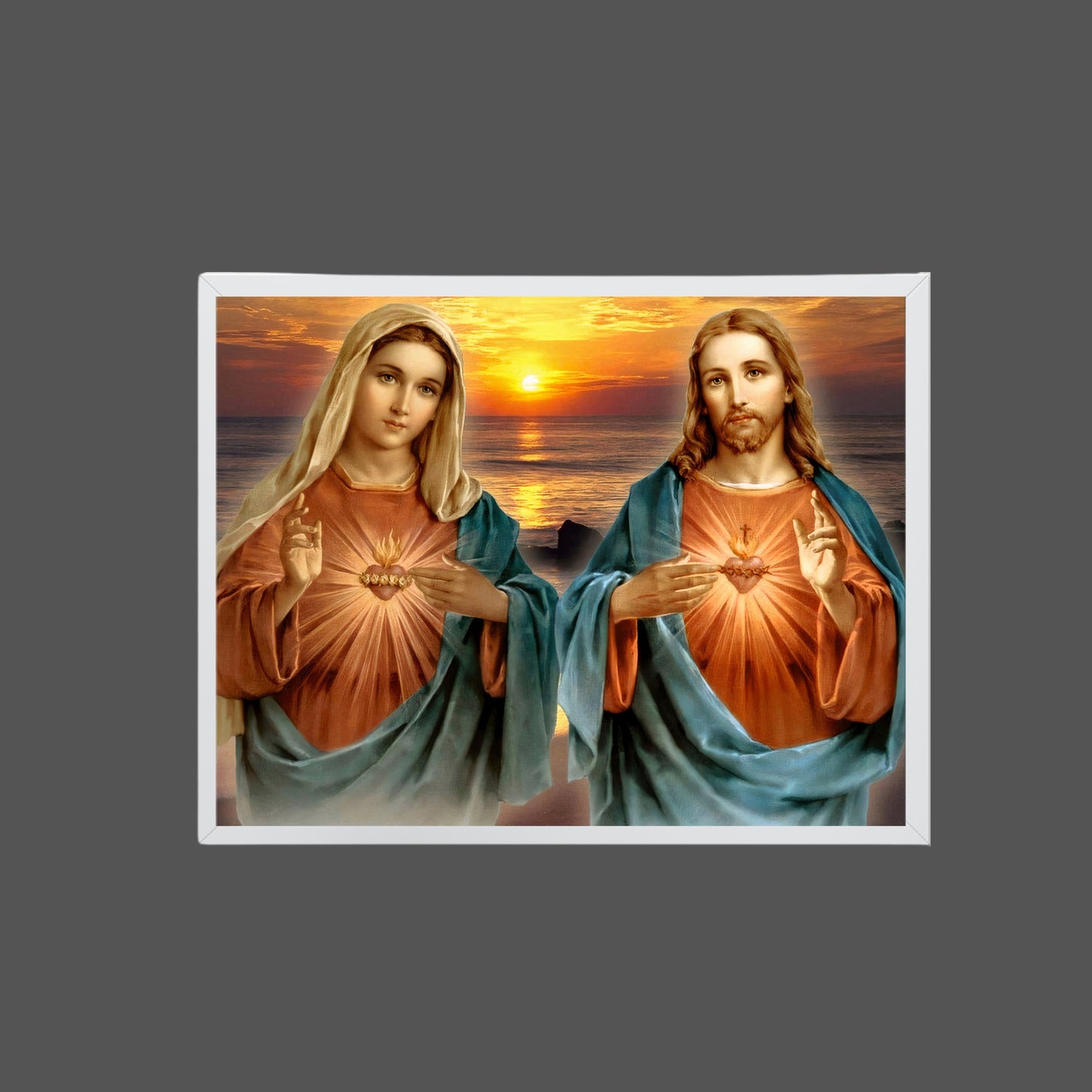 Jesus Christ And  Mary Wall Art - Jesus Christ And  Mary Photo Frame