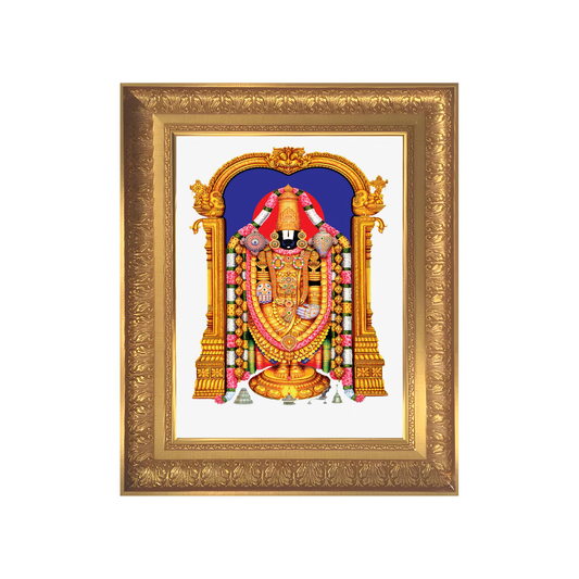 Premium Lord Venkateswara Wall Art – Tirupati Balaji Venkateswara Swamy Hindu God Photo Frame