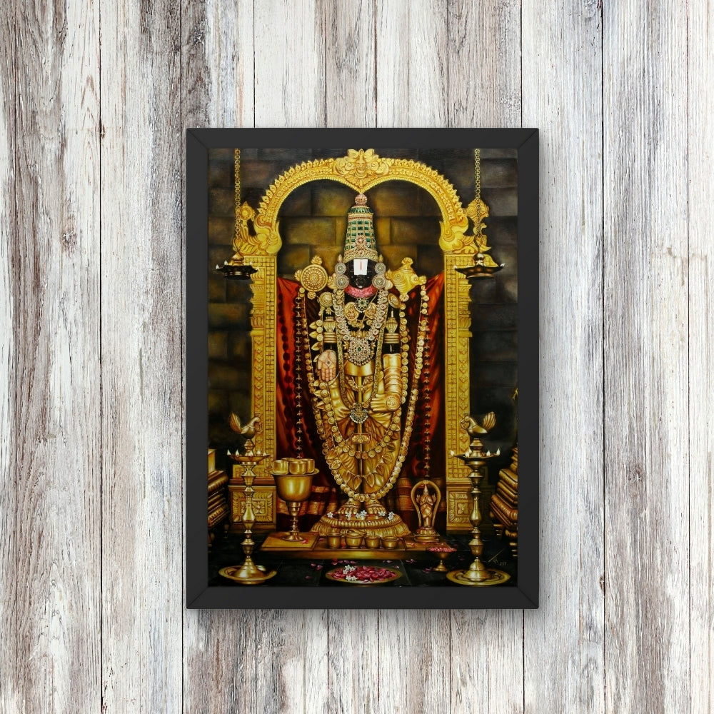 Tirupati Balaji Wall Art – Lord Venkateswara Hindu God Photo Frame