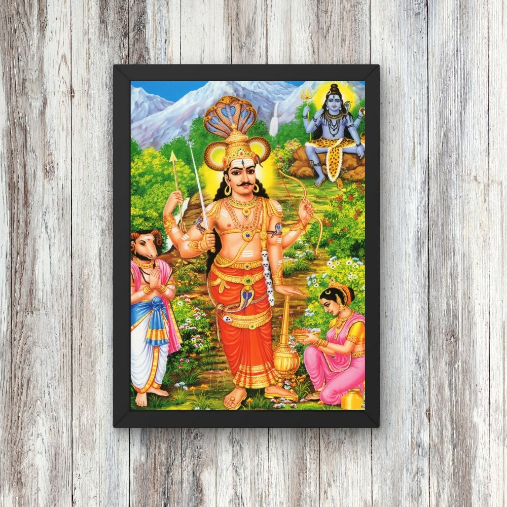 Lord Veerabadra swamy wall art-God Veerabadra swamy photo frame