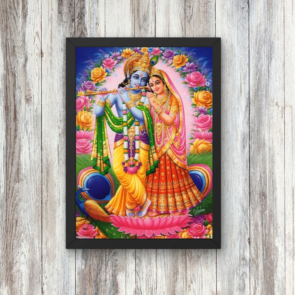 Lord Radha krishna wall art- God Radha krishna photo frame