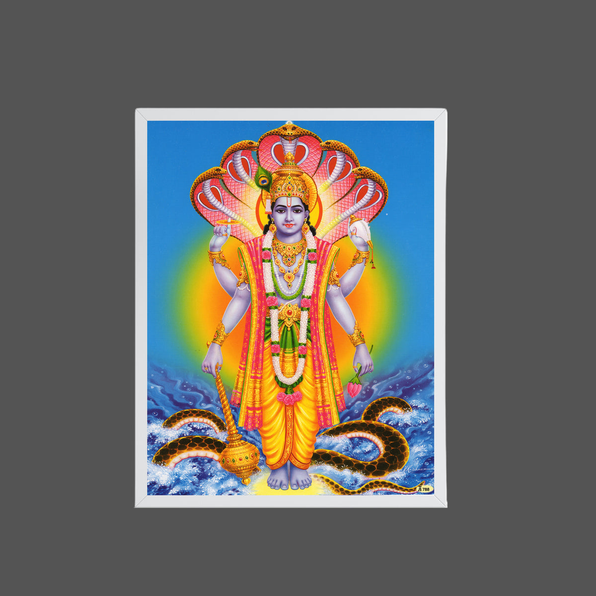 Lord Vishnu wall art- God Vishnu photo frame