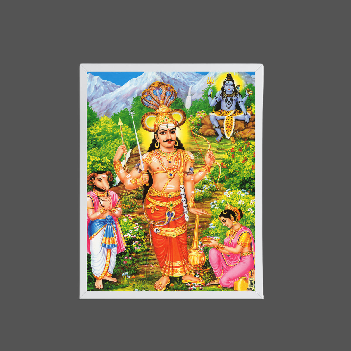 Lord Veerabadra swamy wall art-God Veerabadra swamy photo frame