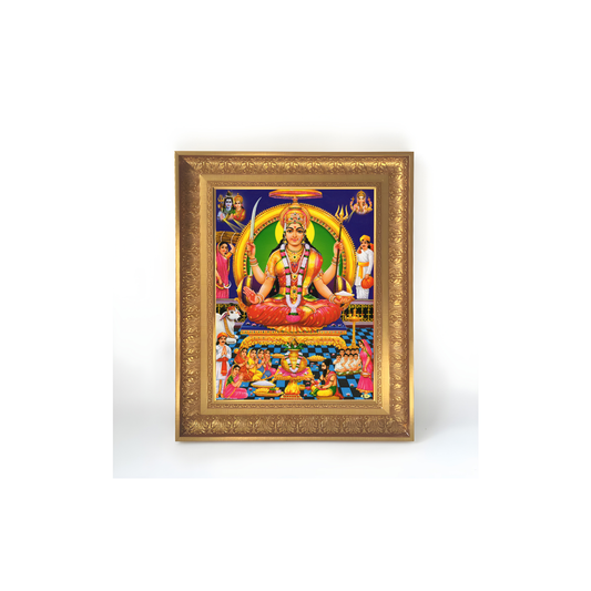 Premium Goddess Santhoshi Matha Wall Art – Santhoshi Devi Hindu Goddess Photo Frame
