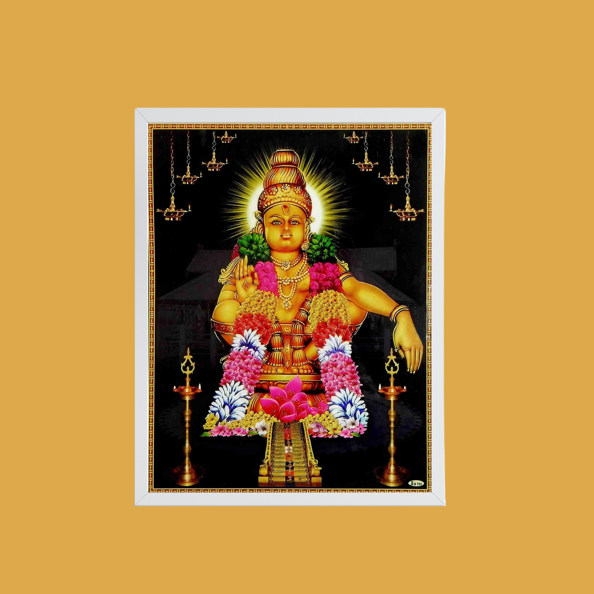 Lord Ayyappa Wall Art – Ayyappa  Hindu God Photo Frame