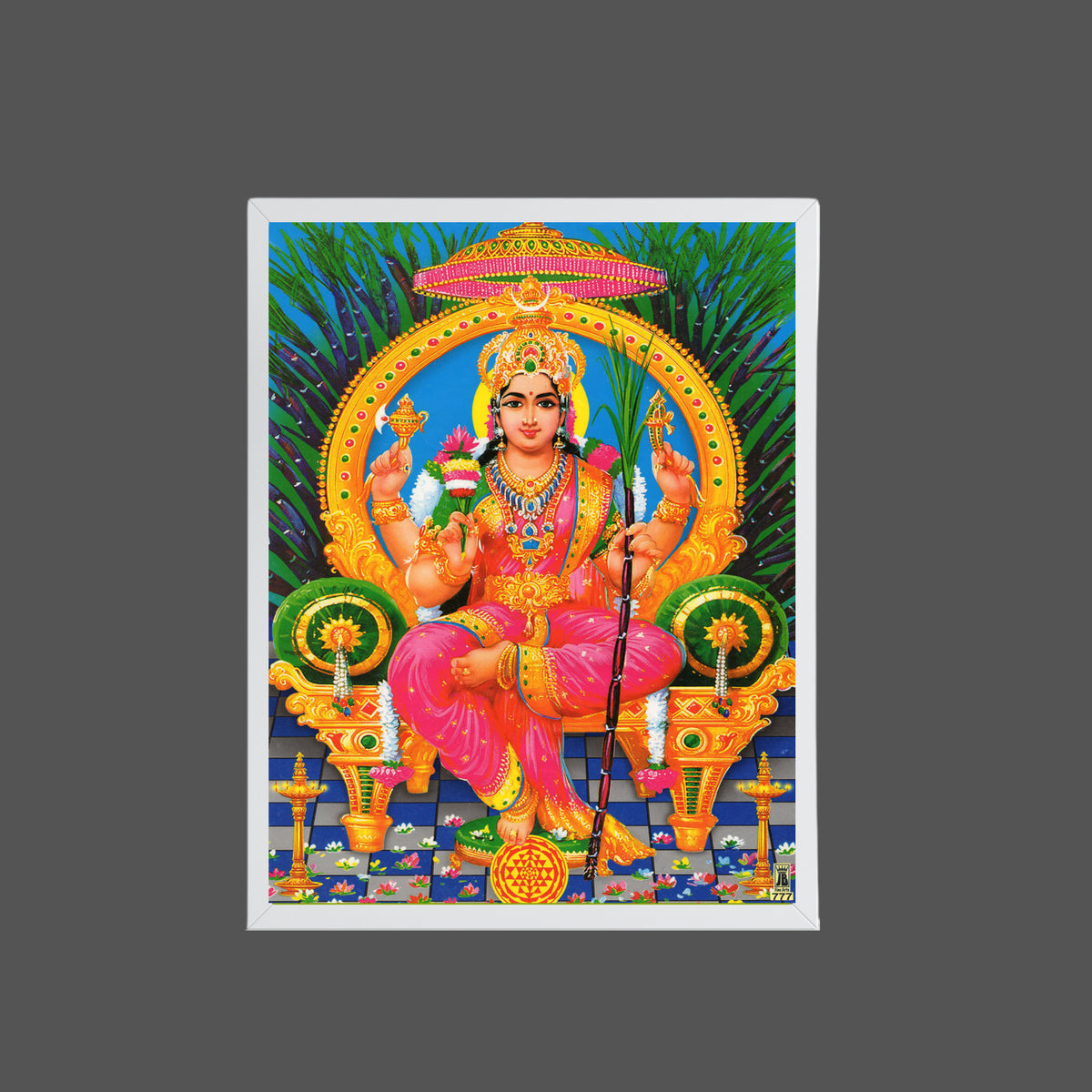 Goddess Mariamman Wall Art – Sri Mariamman Hindu Goddess Photo Frame