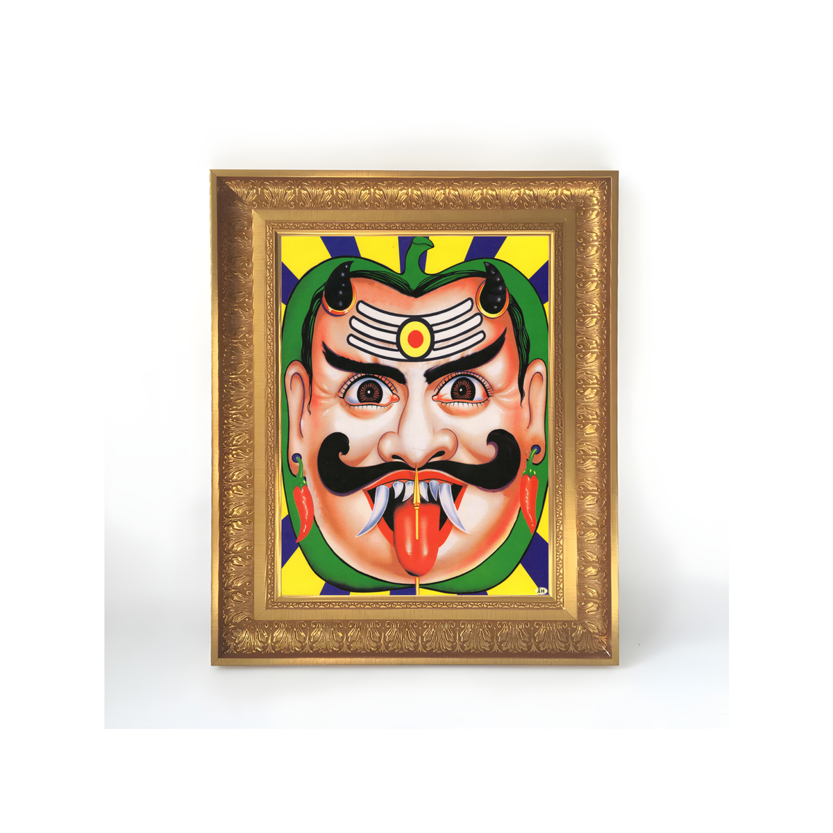 Premium Drishti Bomma Wall Art – Nazar Battu Evil Eye Protection Traditional Decorative Photo Frame