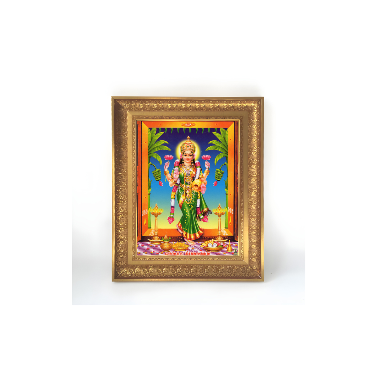 Premium Varalakshmi Wall Art – Goddess Lakshmi Hindu God Photo Frame
