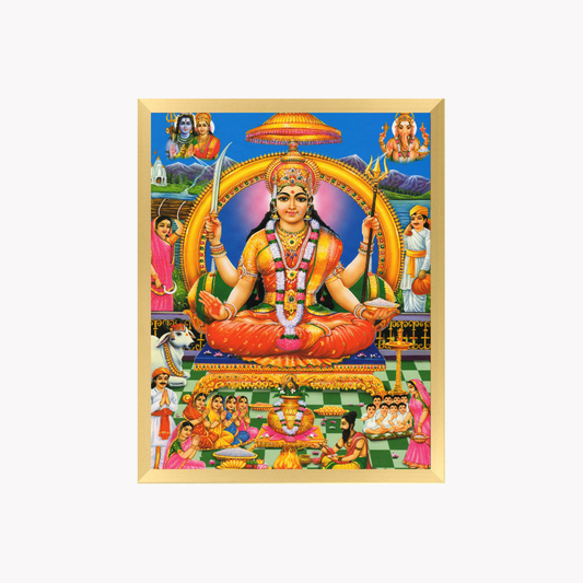 Santoshi Mata Wall Art – Goddess Santoshi Maa Hindu Goddess Photo Frame